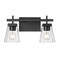 Z-Lite Lauren Vanity, 2-Light, 16 In.W x 6.5 In.L x 8.5 In.H, Matte Black/Clear 819-2V-MB - alternate 3